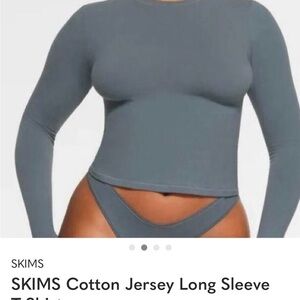 SKIMS Women's Cotton Jersey Long Sleeve Top